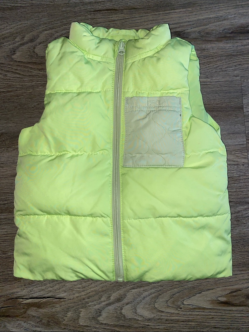 Cat & Jack Neon Green Puffer Vest for Kids Size 4T